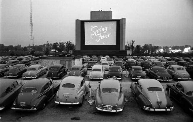 Drive in theater Los Angeles 1949